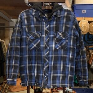 Blue Plaid Men's Jacket